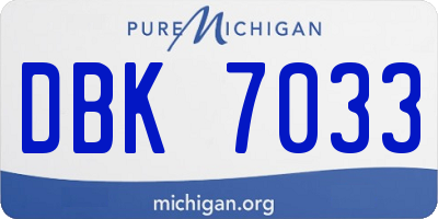 MI license plate DBK7033
