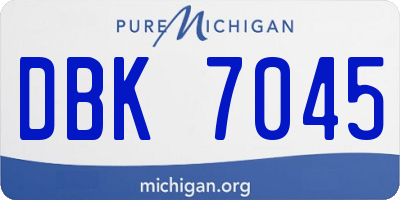 MI license plate DBK7045