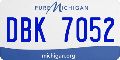 MI license plate DBK7052