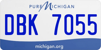 MI license plate DBK7055