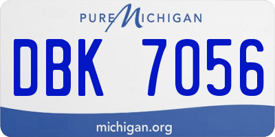 MI license plate DBK7056