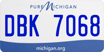 MI license plate DBK7068