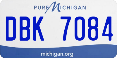 MI license plate DBK7084