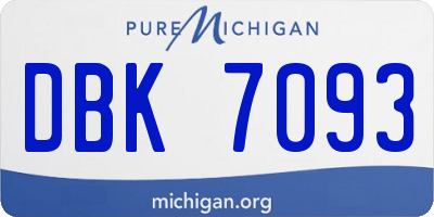 MI license plate DBK7093