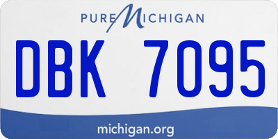 MI license plate DBK7095