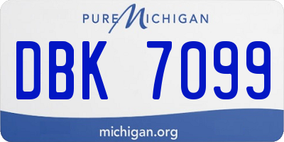 MI license plate DBK7099