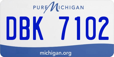 MI license plate DBK7102