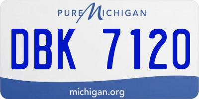MI license plate DBK7120