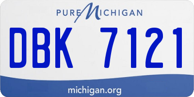 MI license plate DBK7121