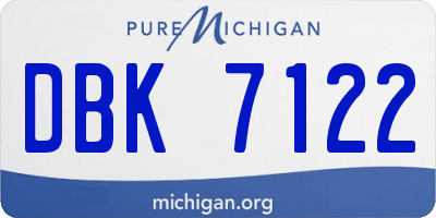 MI license plate DBK7122
