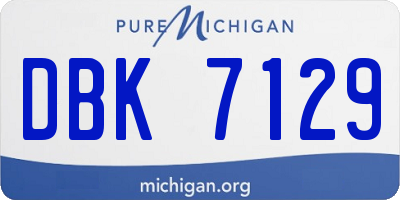MI license plate DBK7129
