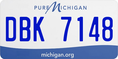MI license plate DBK7148