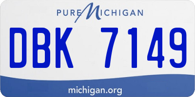 MI license plate DBK7149