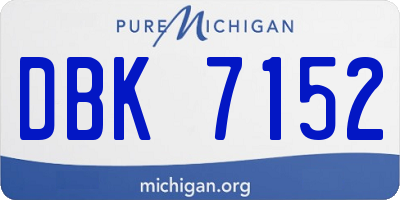 MI license plate DBK7152
