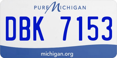 MI license plate DBK7153