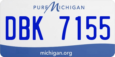 MI license plate DBK7155