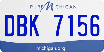 MI license plate DBK7156