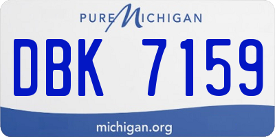 MI license plate DBK7159