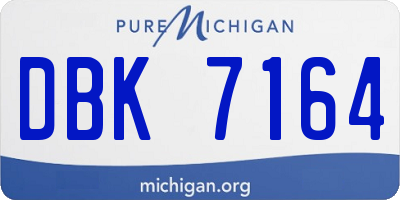 MI license plate DBK7164