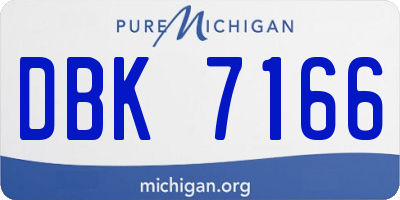 MI license plate DBK7166