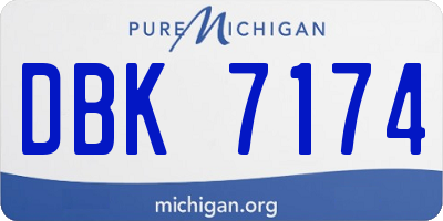 MI license plate DBK7174