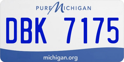 MI license plate DBK7175