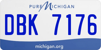 MI license plate DBK7176