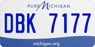 MI license plate DBK7177