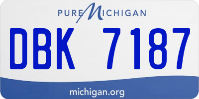 MI license plate DBK7187