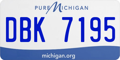 MI license plate DBK7195