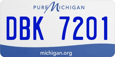 MI license plate DBK7201