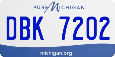 MI license plate DBK7202
