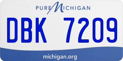 MI license plate DBK7209