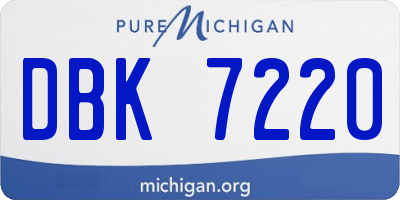 MI license plate DBK7220