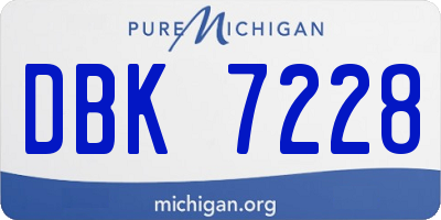 MI license plate DBK7228