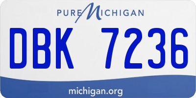 MI license plate DBK7236