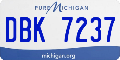 MI license plate DBK7237
