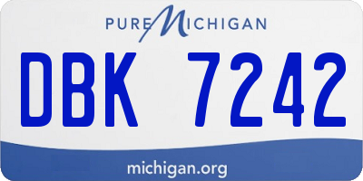 MI license plate DBK7242