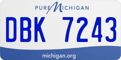 MI license plate DBK7243