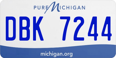 MI license plate DBK7244