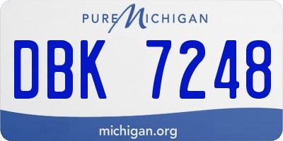 MI license plate DBK7248