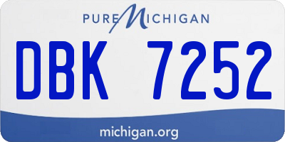 MI license plate DBK7252
