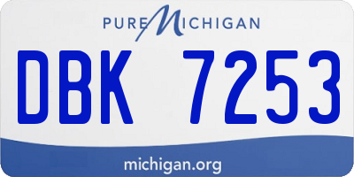 MI license plate DBK7253