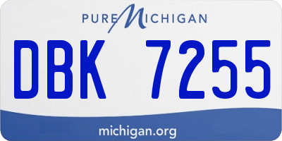 MI license plate DBK7255