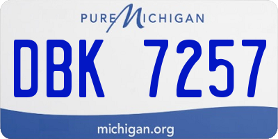 MI license plate DBK7257