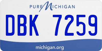 MI license plate DBK7259