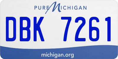 MI license plate DBK7261