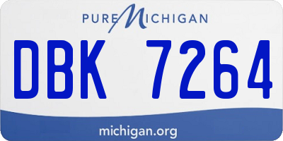 MI license plate DBK7264
