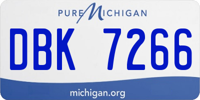 MI license plate DBK7266