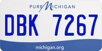 MI license plate DBK7267